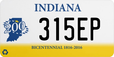 IN license plate 315EP