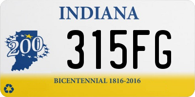 IN license plate 315FG