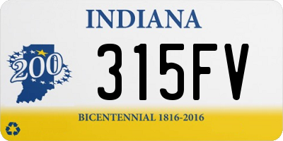 IN license plate 315FV