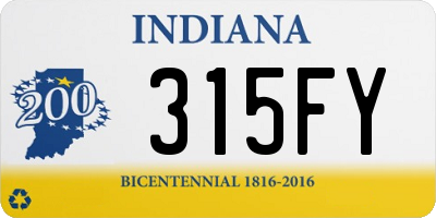 IN license plate 315FY