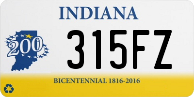 IN license plate 315FZ