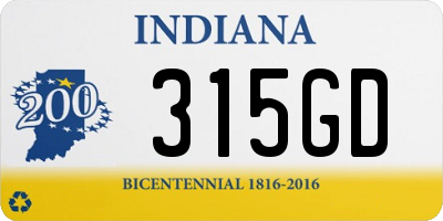 IN license plate 315GD