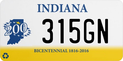 IN license plate 315GN