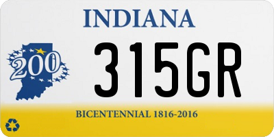 IN license plate 315GR