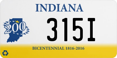 IN license plate 315I