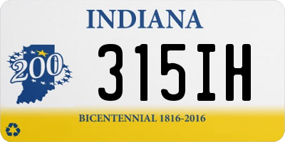 IN license plate 315IH