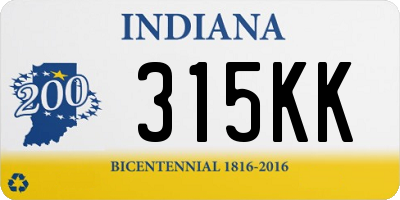 IN license plate 315KK