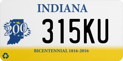 IN license plate 315KU