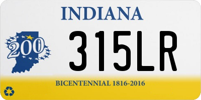 IN license plate 315LR