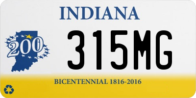 IN license plate 315MG