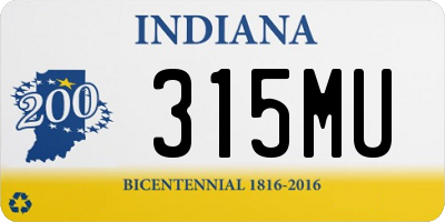 IN license plate 315MU