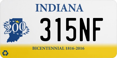 IN license plate 315NF