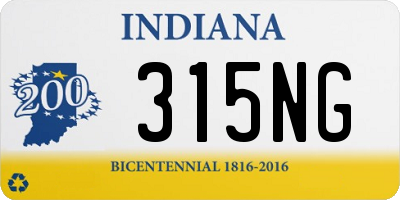 IN license plate 315NG