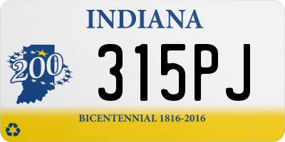 IN license plate 315PJ