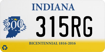 IN license plate 315RG