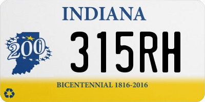 IN license plate 315RH