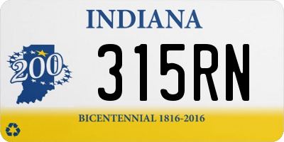 IN license plate 315RN