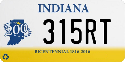 IN license plate 315RT