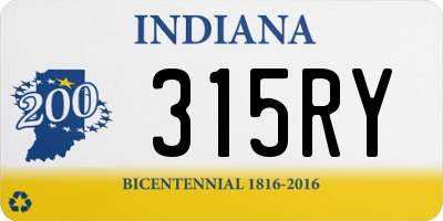 IN license plate 315RY