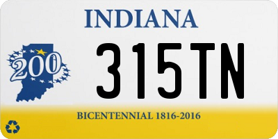 IN license plate 315TN