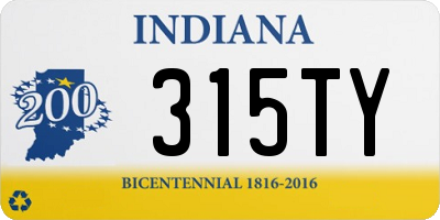 IN license plate 315TY