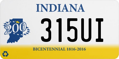 IN license plate 315UI