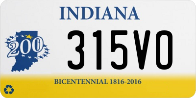 IN license plate 315VO