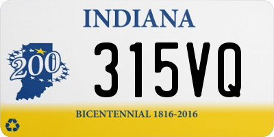 IN license plate 315VQ