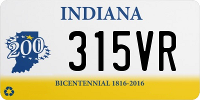 IN license plate 315VR