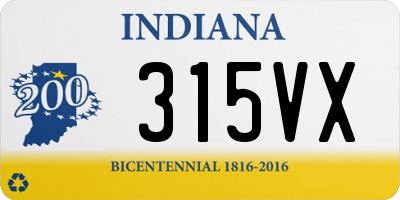 IN license plate 315VX