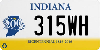 IN license plate 315WH