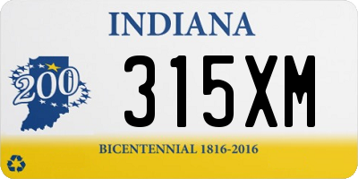 IN license plate 315XM