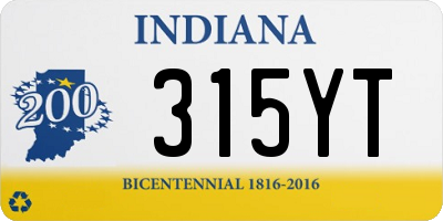 IN license plate 315YT