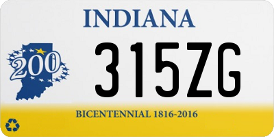 IN license plate 315ZG