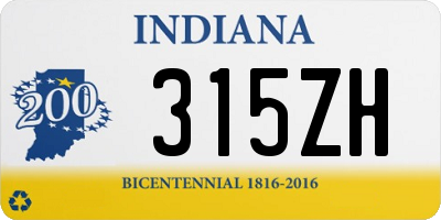 IN license plate 315ZH