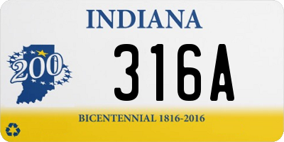 IN license plate 316A