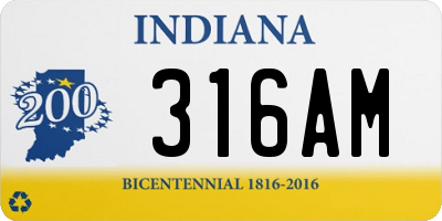 IN license plate 316AM