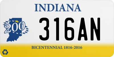 IN license plate 316AN