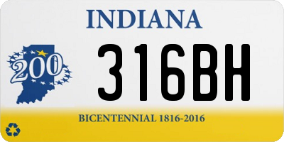 IN license plate 316BH