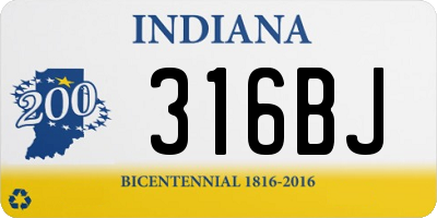 IN license plate 316BJ
