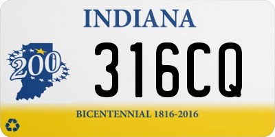 IN license plate 316CQ
