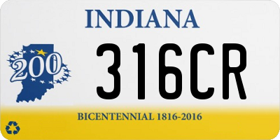 IN license plate 316CR