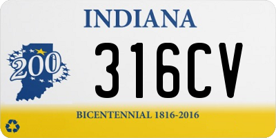 IN license plate 316CV