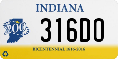 IN license plate 316DO
