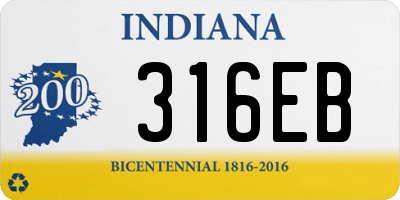 IN license plate 316EB