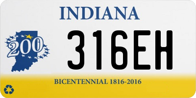 IN license plate 316EH