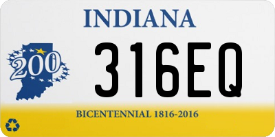 IN license plate 316EQ