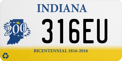 IN license plate 316EU