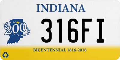 IN license plate 316FI