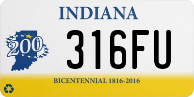 IN license plate 316FU